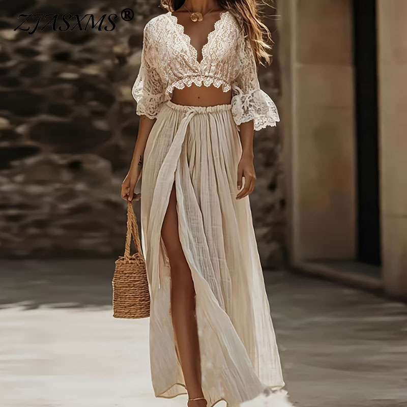 Women'S Formal Wear Suit - Damski dwuczęściowy zestaw w stylu boho