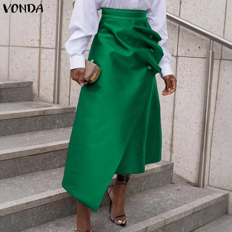 Pencil Skirt Midi - VONDA Plus Size 5XL Eleganckie damskie