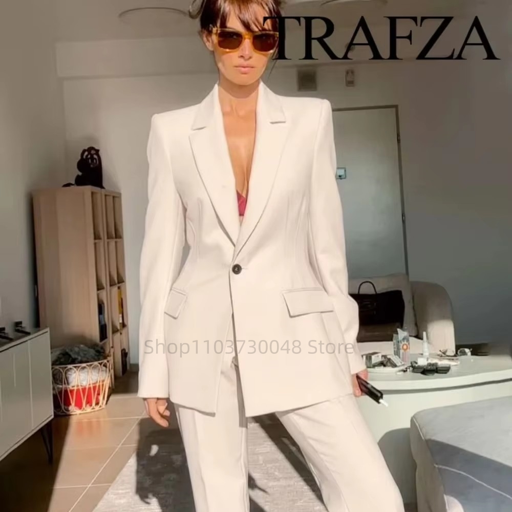 Women'S Formal Wear Suit - Damski garnitur biurowy: marynarka i spodnie,
