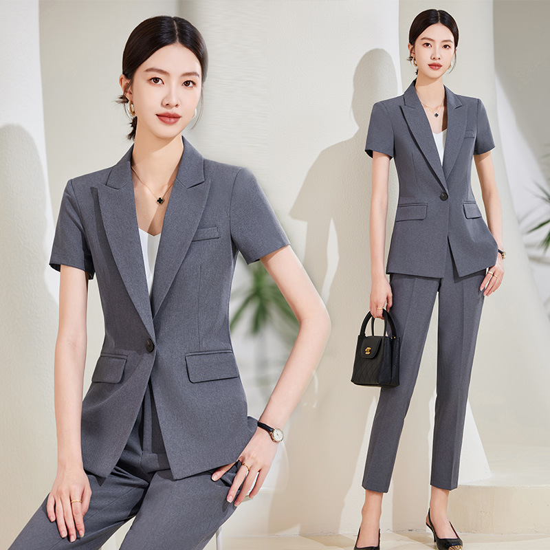 Granatowy komplet damski z kró – Women Formal Wear Store recenzja i cena