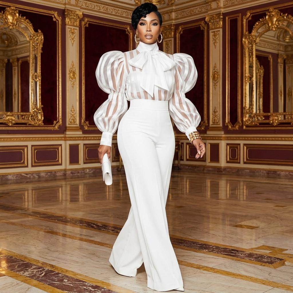Damski komplet: bluzka z wysok – Women'S Formal Wear Suit recenzja i cena