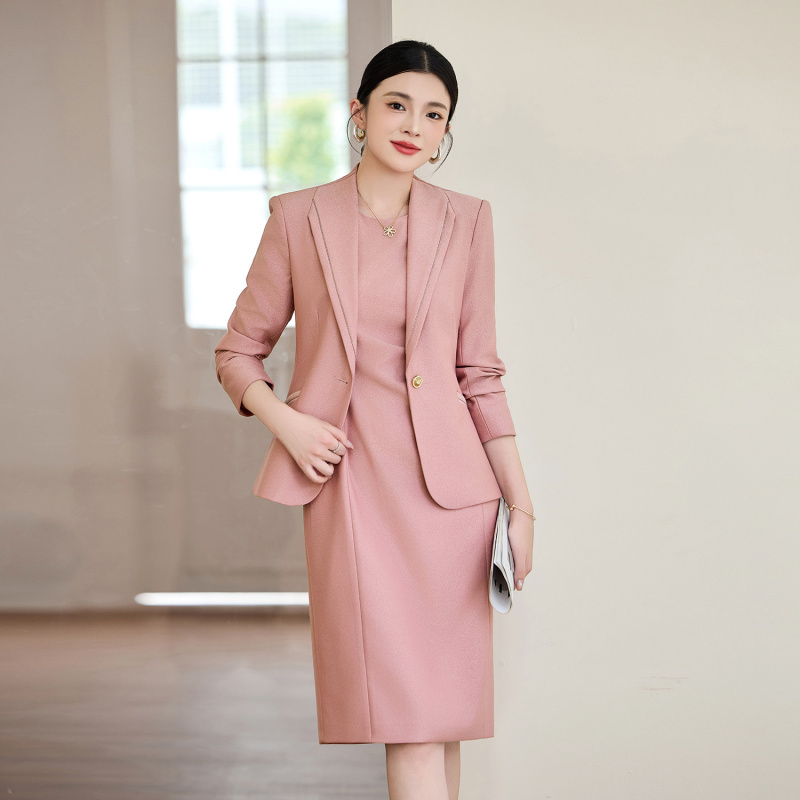 Różowy garnitur damski 2025 No – Women Formal Wear Shirt And Pant recenzja i cena