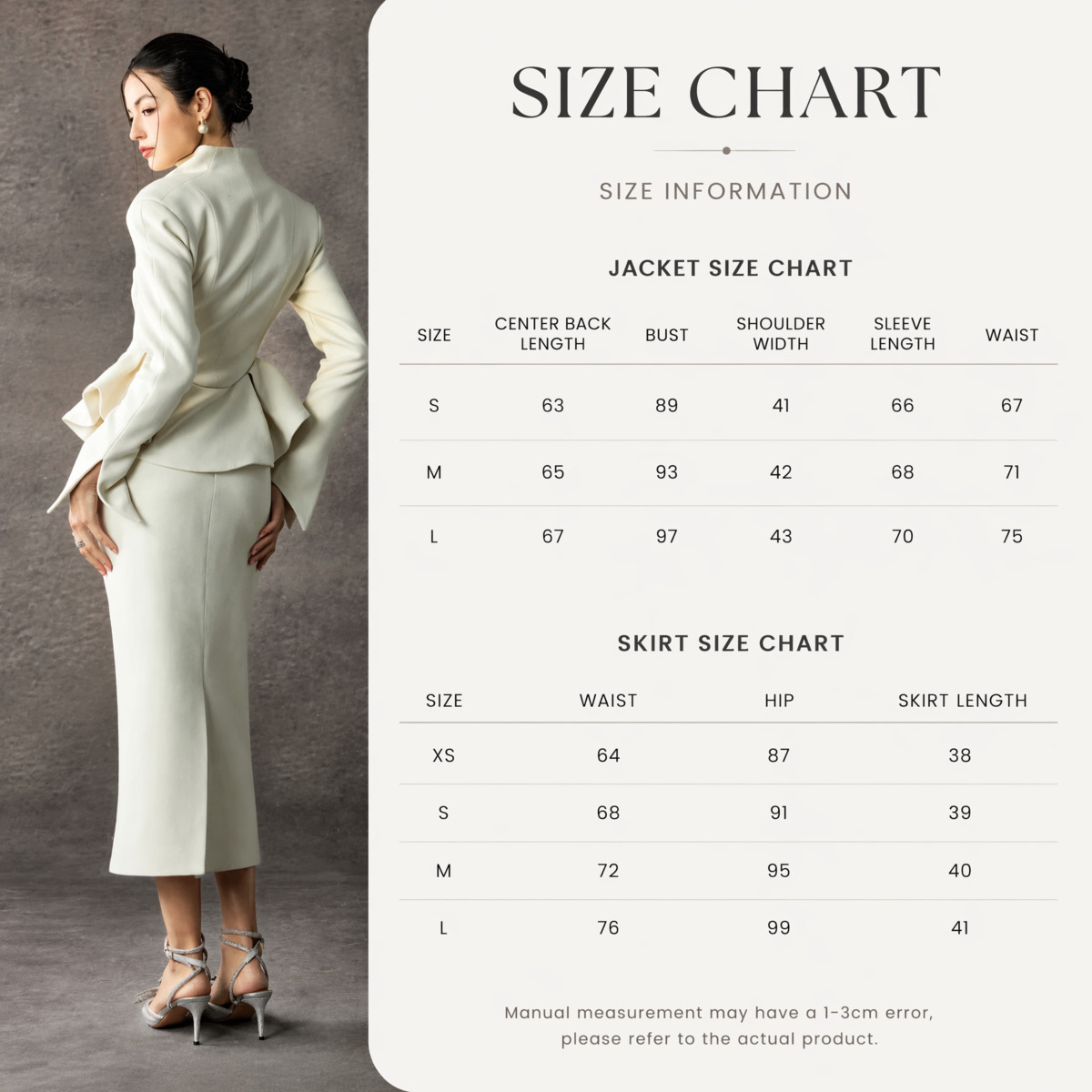Damski komplet: marynarka z ba – Pencil Skirt Midi recenzja i cena